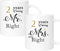 Anniversary Coffee Mugs Set of 2
